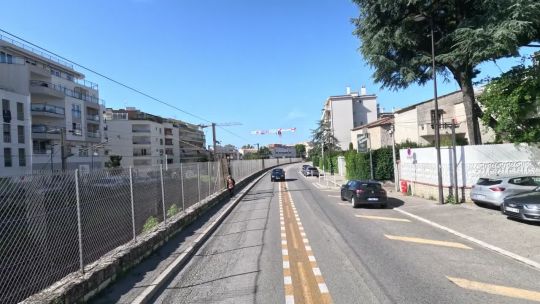 Bus. France. Cannes. May. 2024. POV. Rear.