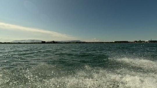 Boat. Russia. Plateau Putorana. Lake Lama. Sum. 2024. POV. Side