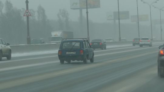 Car. Windshield. Win. Snowstorm. Day. 2016. Front. POV