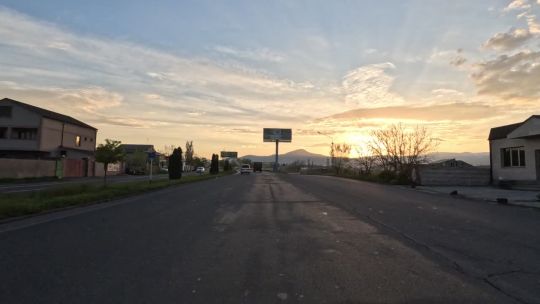 Car. Yerevan. Morning. Spr. Day. 2023. Front. POV