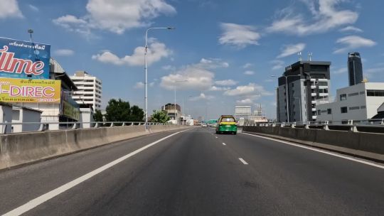 Car. Bangkok. Toll Road. Day. 2023. Front. POV