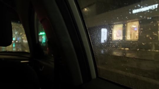 Car. Russia. Window. Night. 2021. Side. POV