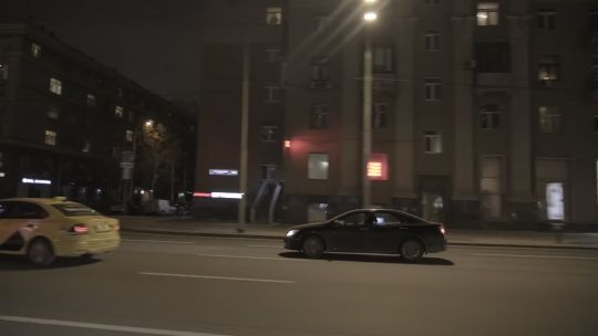 Car. Russia. Moscow. Aut. Night. 2021. Side. POV