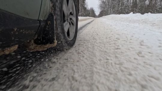 Car. Wheel. Forest. Win. Day. 2024. Front. POV