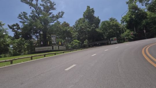 Car. Thailand. Mountain Road. Day. 2023. Front. POV