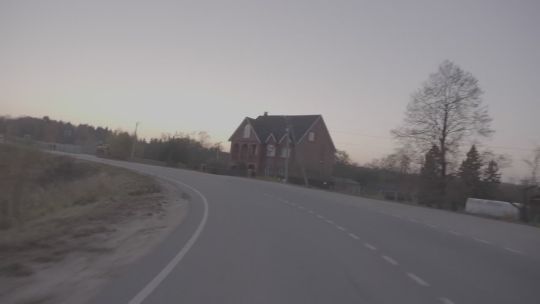 Car. Russia. Suburban. Aut. Evening. 2020. Rear POV