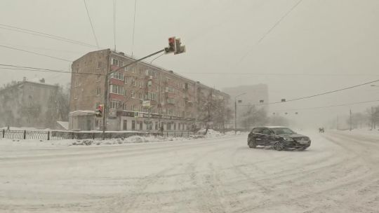Car. Russia. Moscow. Perovo. Win. Day. 2023. Rear POV