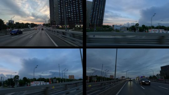 Moscow.  Evening.  May 2024.  POV.  Split_74