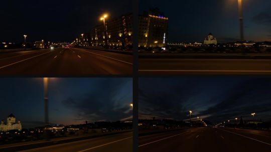 Moscow.  Night.  May 2024.  POV.  Split_87