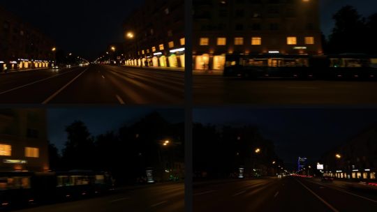 Moscow.  Night.  May 2024.  POV.  Split_90